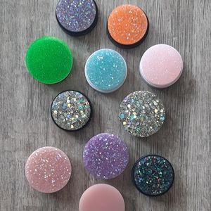 Glitter phone grips and stand